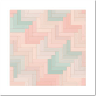 Pastel Chevron I. Posters and Art